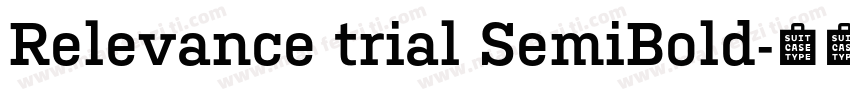Relevance trial SemiBold字体转换